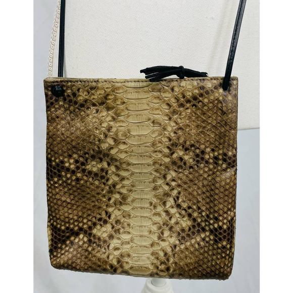Presmer Handbags - Presmer Renee Brown Python Crossbody Bag